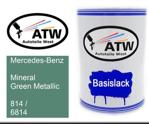 Mercedes-Benz, Mineral Green Metallic, 814 / 6814: 500ml Lackdose, von ATW Autoteile West.